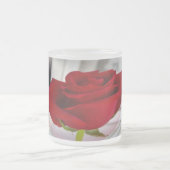 Rote Rose 2 Mattglastasse (Mittel)