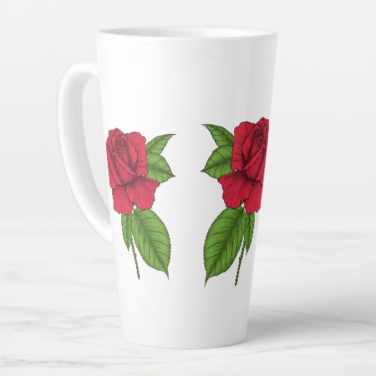 ROTE ROSE 2 MILCHTASSE (Linke Ecke)