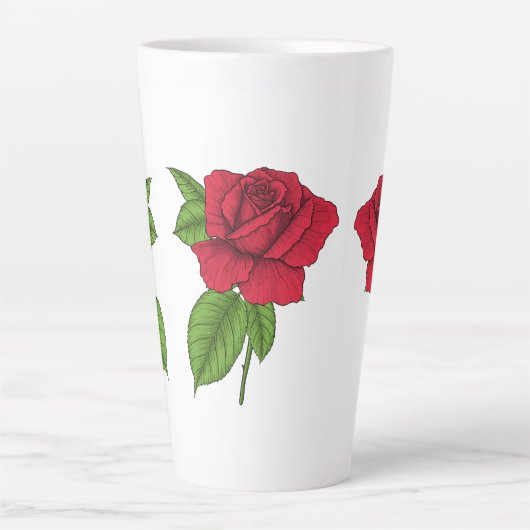 ROTE ROSE 2 MILCHTASSE (Vorderseite)