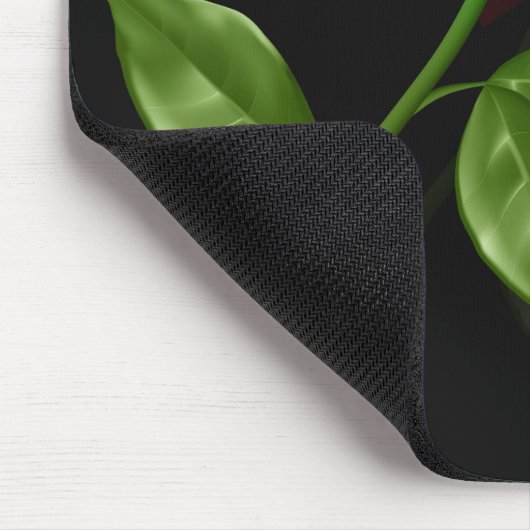 Rote Rose 2 Mousepad (Ecke)