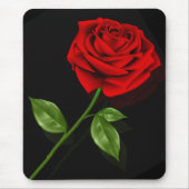 Rote Rose 2 Mousepad (Vorne)