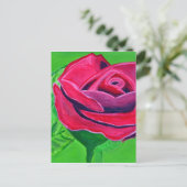 ROTE ROSE 2 POSTKARTE (Stehend Vorderseite)