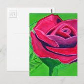 ROTE ROSE 2 POSTKARTE (Vorne/Hinten)