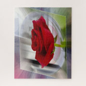 Rote Rose 2 Puzzle (Vertikal)