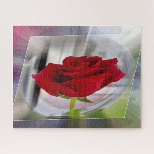 Rote Rose 2 Puzzle (Horizontal)