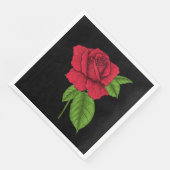 ROTE ROSE 2 SERVIETTE (Ecke)