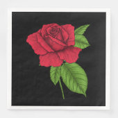 ROTE ROSE 2 SERVIETTE (Vorderseite)