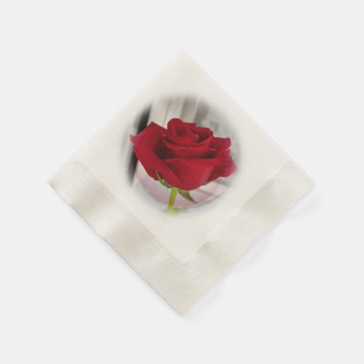 Rote Rose 2 Serviette (Ecke)