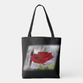 Rote Rose 2 Tasche (Rückseite)