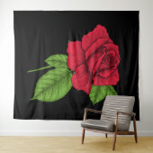 ROTE ROSE 2 WANDTEPPICH (Beispiel (Horizontal))