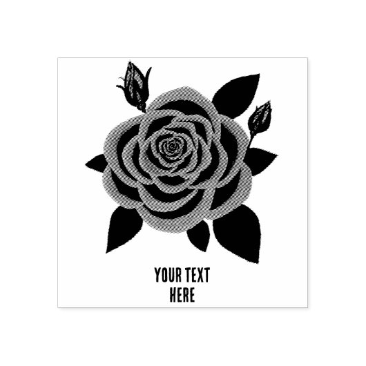 Rote Rose 2 Zoll Gummi Briefmarke Gummistempel (Prägung)