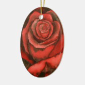 rote Rose #3 Keramikornament (Links)
