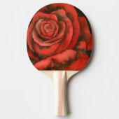 "Rote Rose #3" Ping Pong Paddle Tischtennis Schläger (Vorderseite)