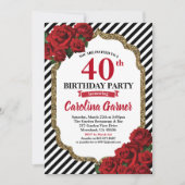 Rote Rose 40. Einladung (Vorderseite)