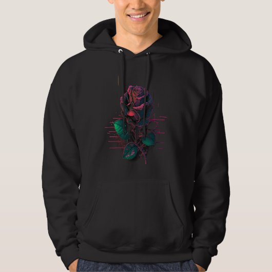 Rote Rose 4 Hoodie (Vorderseite)