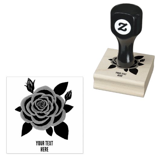 Rote Rose 5 cm Gummistempel (Stempel)