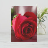 rote Rose 5" x 7" Basiskarte (Stehend Vorderseite)
