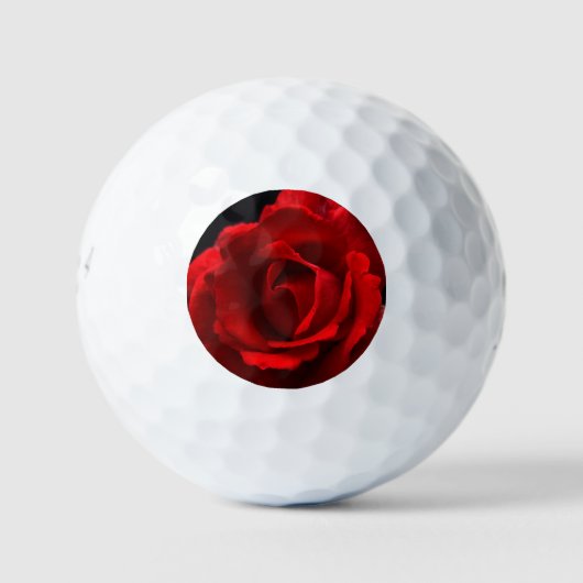 Rote Rose 6 gbcna Golfball (Vorderseite)