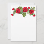 rote Rose Abschluss Einladung (Rückseite)