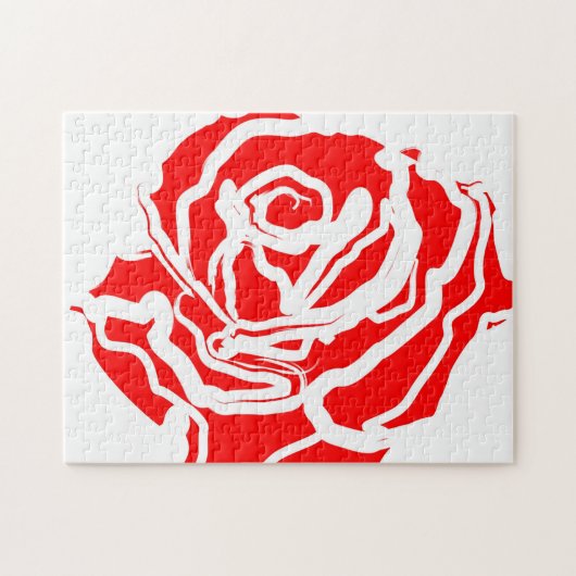 Rote Rose abstrakt Puzzle (Horizontal)