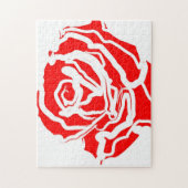 Rote Rose abstrakt Puzzle (Vertikal)