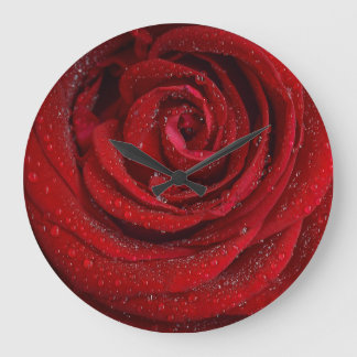 Rote Rose Acryl Wanduhr