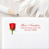 Rote Rose-Adressetiketten (Insitu)
