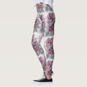 Rote Rose Aquarell Blume Rote Flora Leggings (Links)