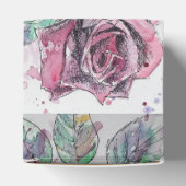 Rote Rose Aquarell Party Herzerkrankung Gesichtsfe Geschenkschachtel (Oben)
