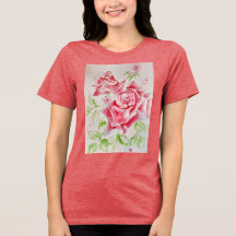 Rote Rose Aquarellfarben Blume Blumenbemalung Rose