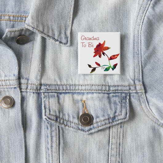 Rote Rose Art Oma Button (Beispiel)
