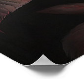 Rote Rose auf dunklem Hintergrund Poster (Ecke)