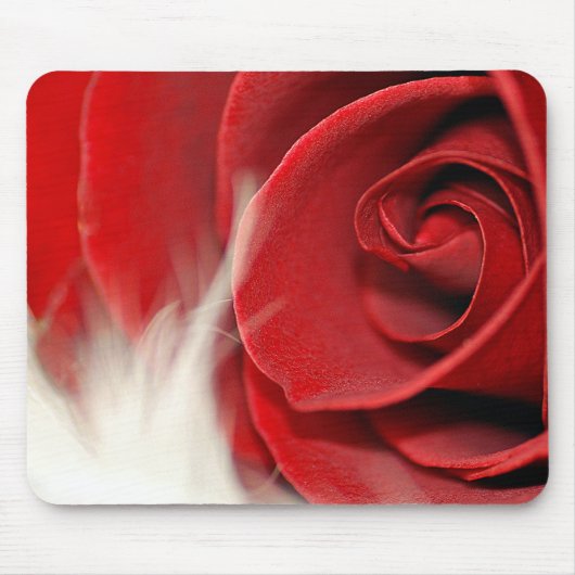 Rote Rose auf Fisch Mousepad (Vorne)