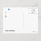 Rote Rose auf Gelb Postkarte (Rückseite)