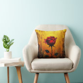 Rote Rose auf Gold Kissen (Stuhl )