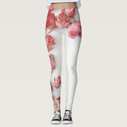 Rote Rose auf Ihrem Kleidungsstück Leggings (Vorderseite)