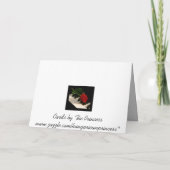 Rote Rose auf Piano Keys-Bravissimo! Karte (Rückseite)