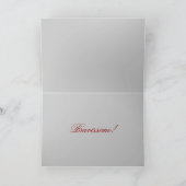 Rote Rose auf Piano Keys-Bravissimo! Karte (Innenseite)