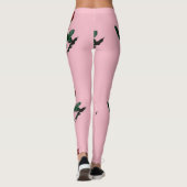 ROTE ROSE AUF PINK LEGGINGS (Rückseite)