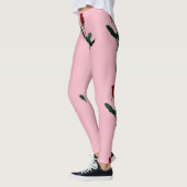 ROTE ROSE AUF PINK LEGGINGS (Links)