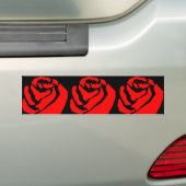 Rote Rose auf schwarzem Grund Autoaufkleber (Auf Auto)