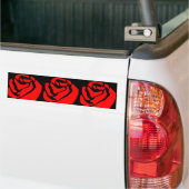 Rote Rose auf schwarzem Grund Autoaufkleber (Auf Lkw)