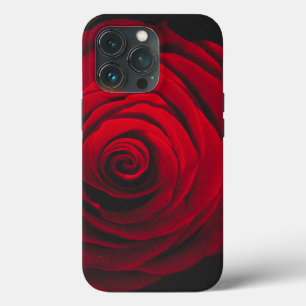 Rote Rose auf schwarzem Hintergrund mit Vintage-Ef Case-Mate iPhone Hülle