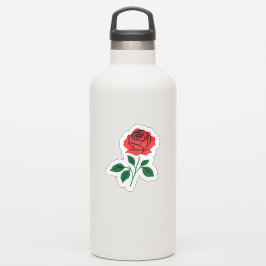 Rote Rose Aufkleber