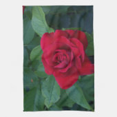 Rote Rose aus der Nähe Geschirrtuch (Vertikal)