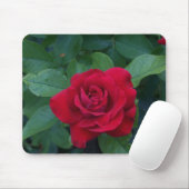 Rote Rose aus der Nähe Mousepad (Mit Mouse)