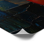 Rote Rose aus geschliffenem Glas Poster (Ecke)