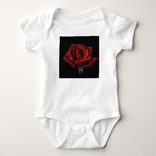 Rote Rose Baby Strampler (Vorderseite)