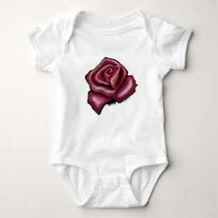 Rote Rose Baby Strampler