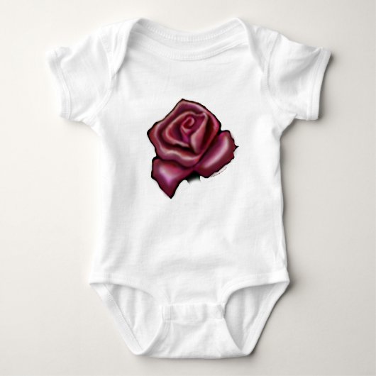 Rote Rose Baby Strampler (Vorderseite)
